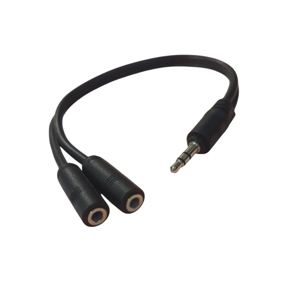 Headphone‎ Splitter 3.5mm Stereo Male to Dual Female Black